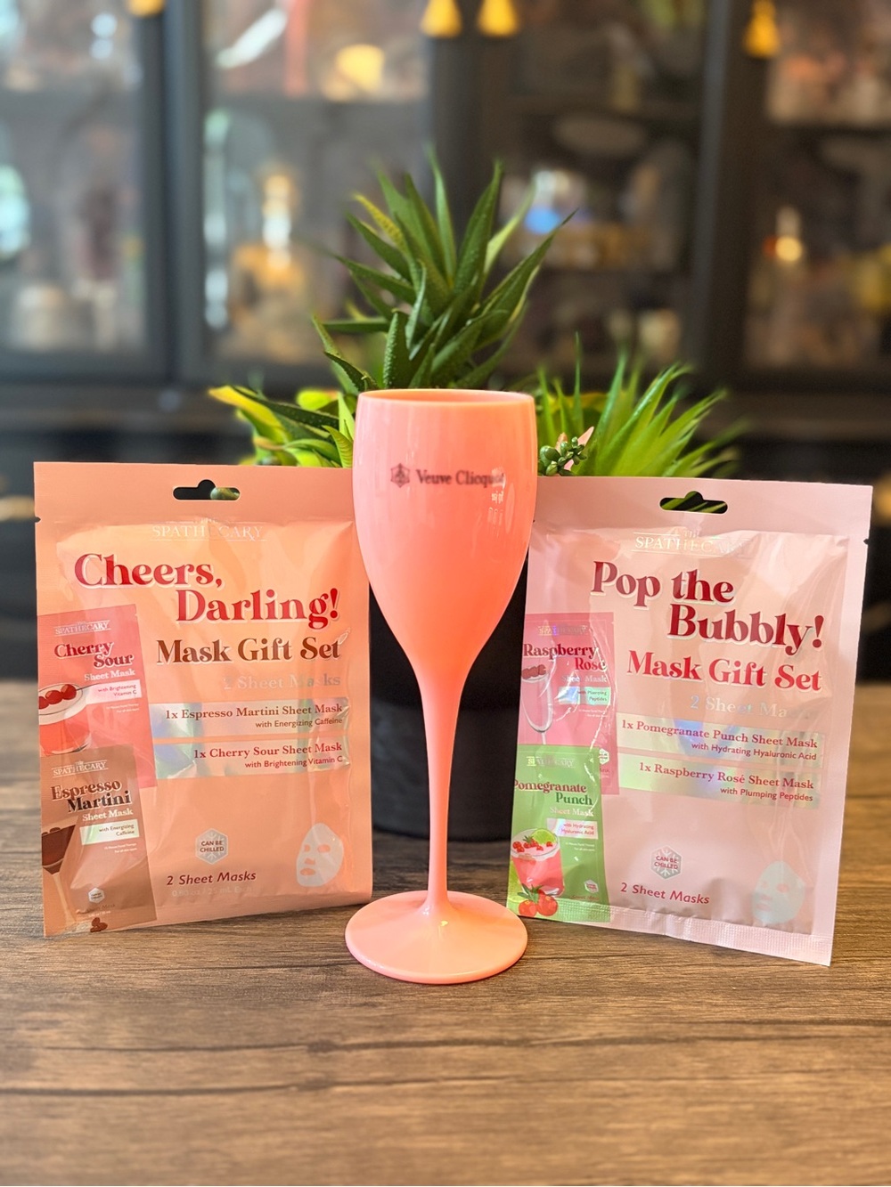 Pick one!! Mask gift set- POP THE BUBBLE OR CHEERS DARLING